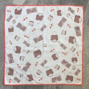 Celine Brown and White Patterned Scarf